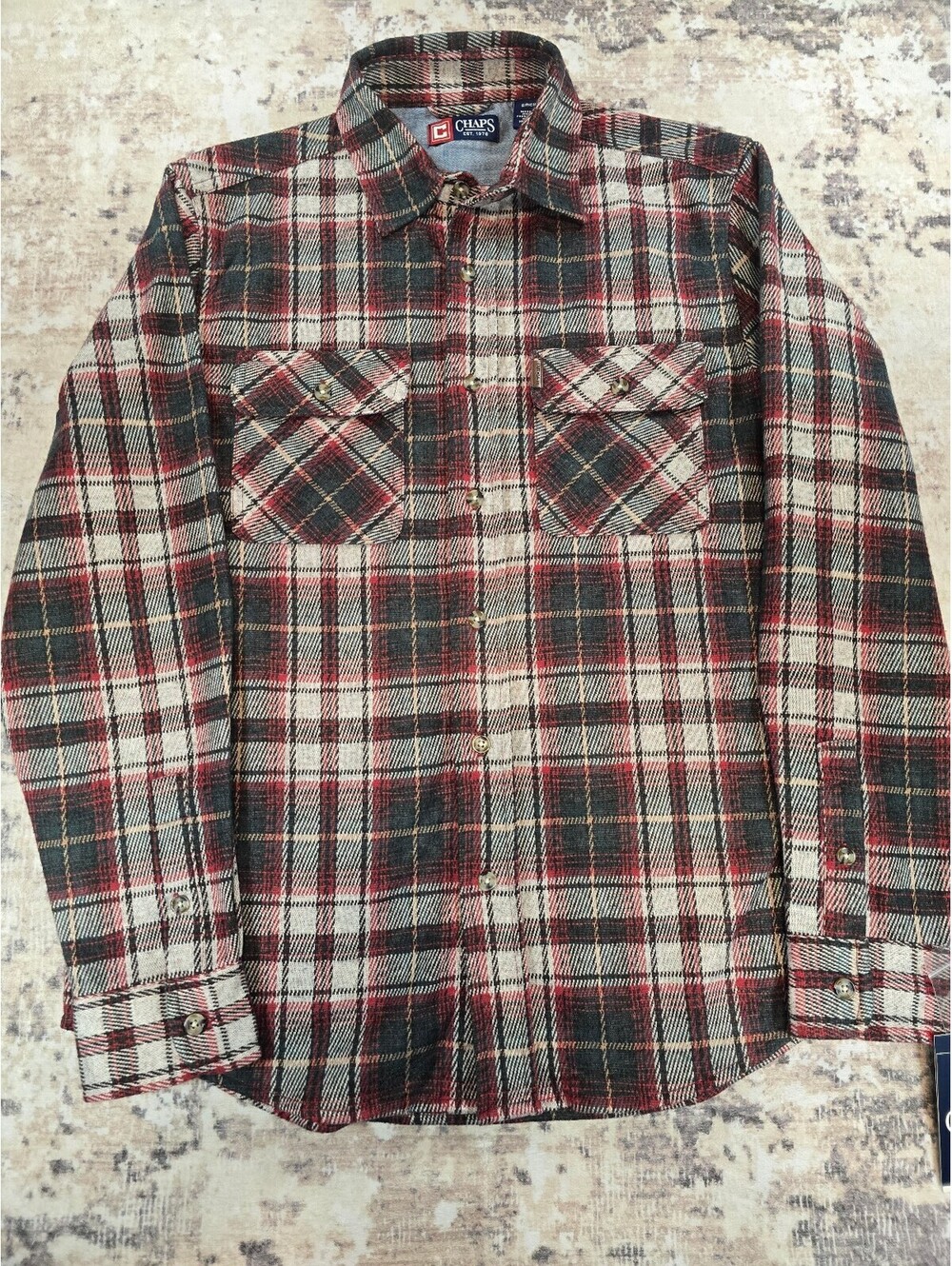 Chaps Men's Plaid Flannel Shirt Small